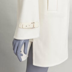 LORO PIANA Baby Cashmere Jubilee double face cashmere lambskin fur collar coat S