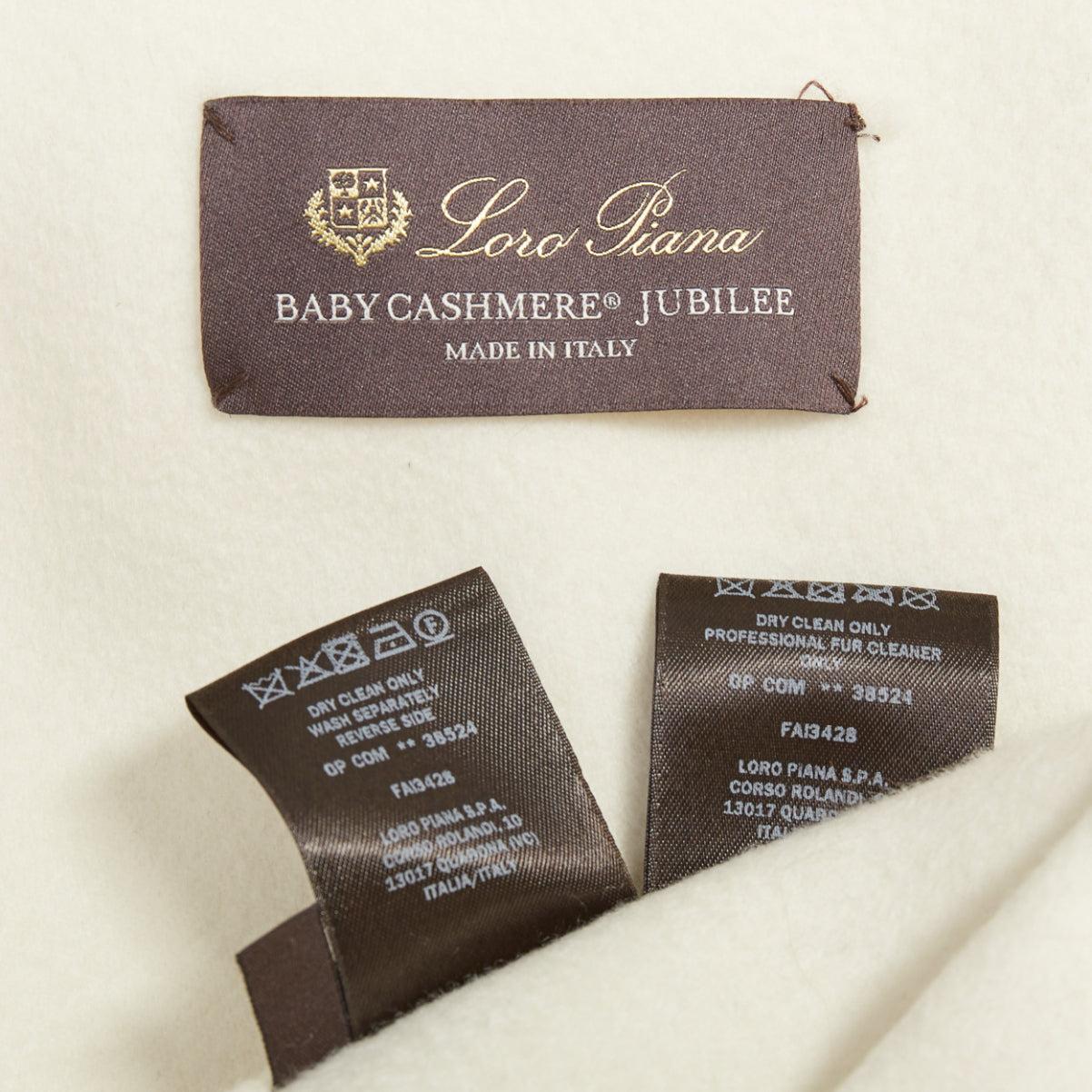 LORO PIANA Baby Kaschmir Jubiläum Double Face Kaschmir Lammfell Fellkragen Mantel S im Angebot 3