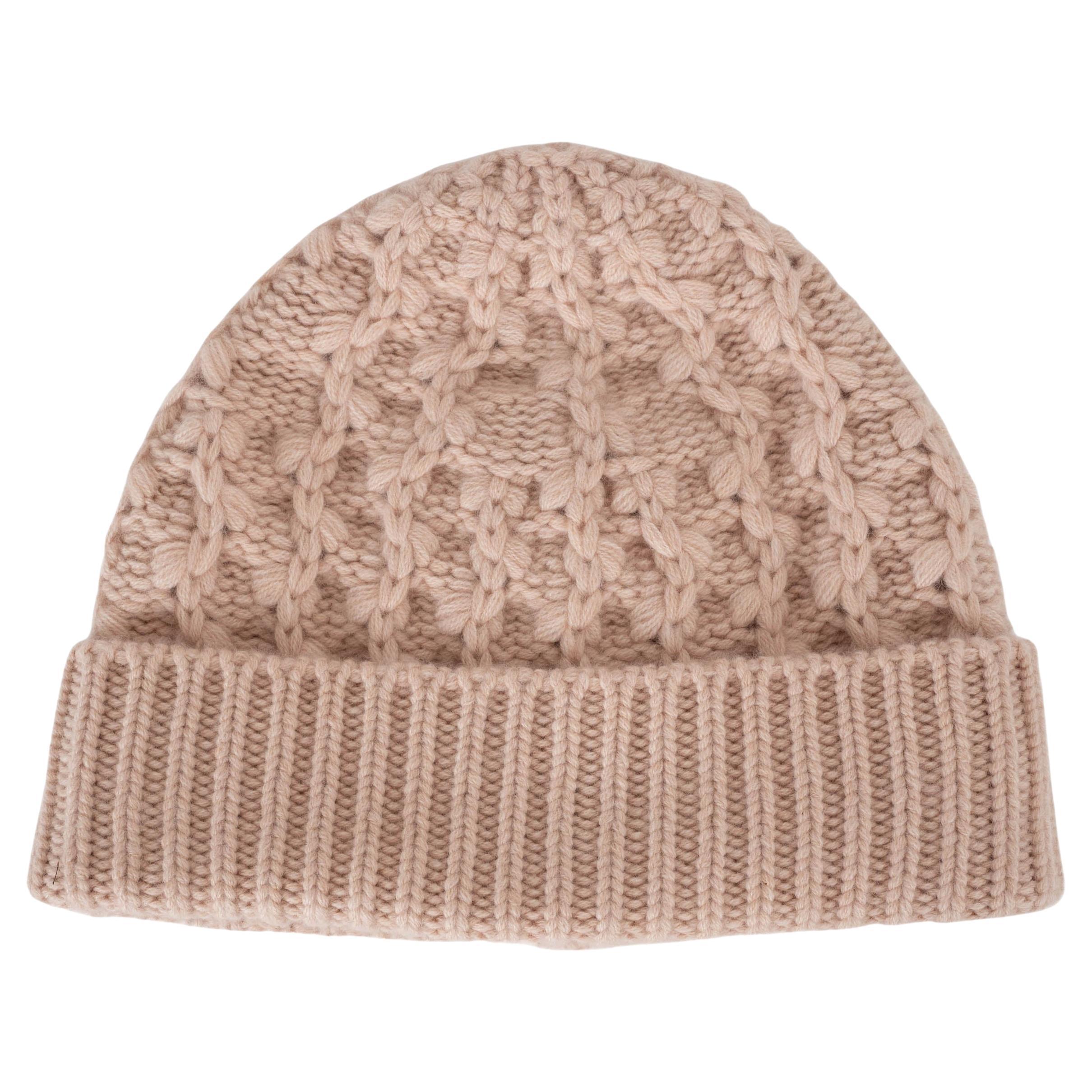 Gorro LORO PIANA rosa bebé de cachemira VALLE KNIT