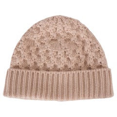 LORO PIANA Baby rosa Kaschmir VALLE KNIT Beanie Mütze