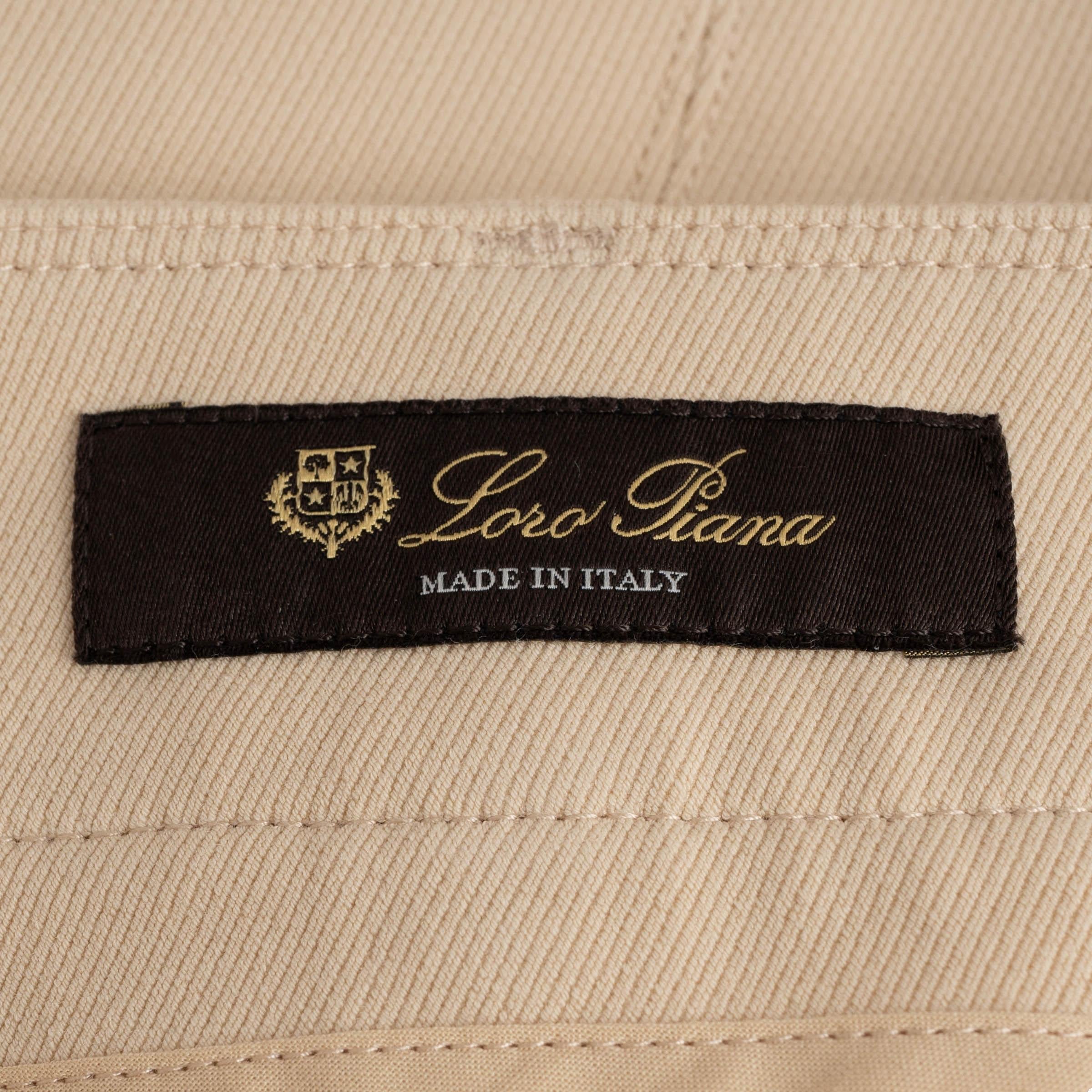 LORO PIANA beige 2024 DORIS STRETCH TWILL RIDING Pants 40 S For Sale 2