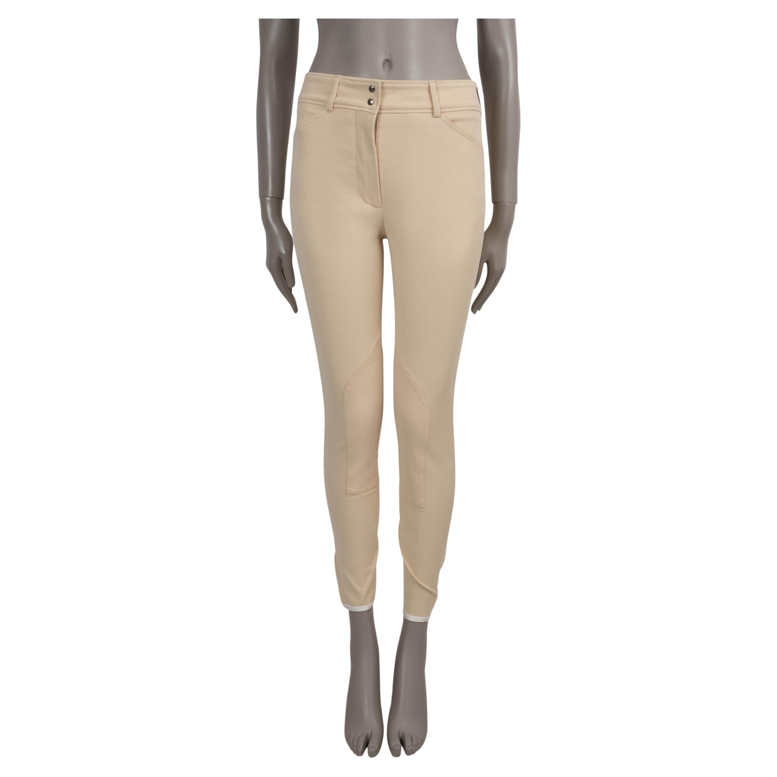 LORO PIANA beige 2024 DORIS STRETCH TWILL RIDING Pants 40 S For Sale
