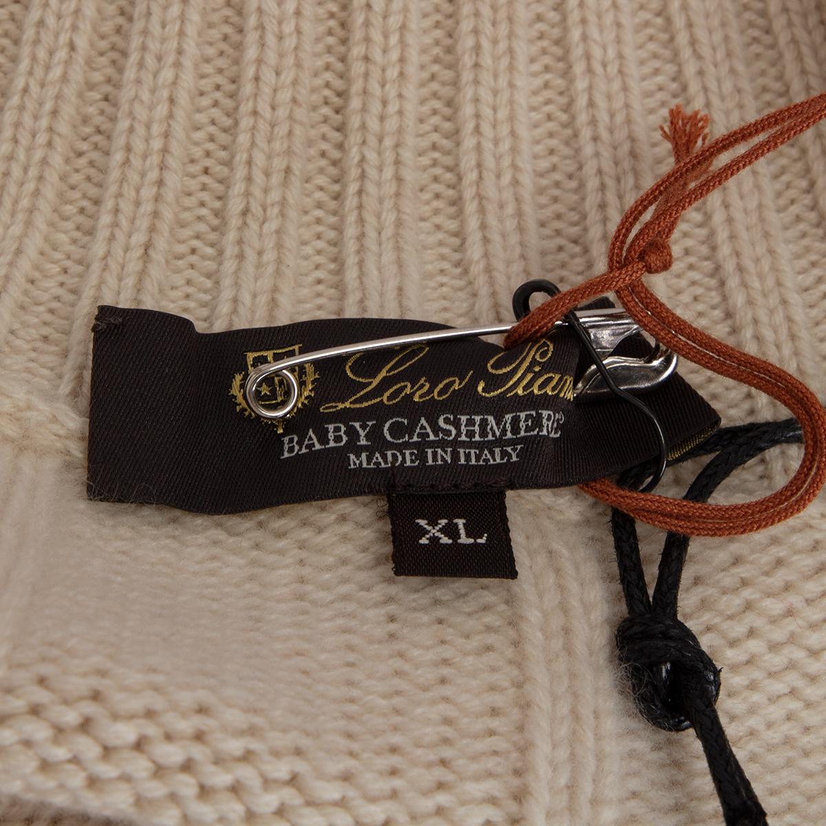 LORO PIANA  beige cashmere 2021 DUCA D'AOSTA OVERSIZED Cardigan Sweater XL For Sale 2