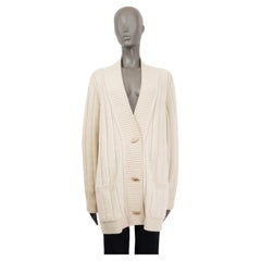 LORO PIANA  beige cashmere 2021 DUCA D'AOSTA OVERSIZED Cardigan Sweater XL