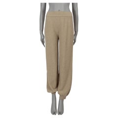 LORO PIANA beige cashmere 2023 TRACK Pants 40 S