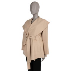 LORO PIANA Veste ceinturée en cachemire beige 2024 S