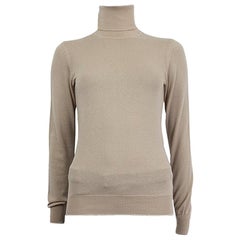 LORO PIANA beiger Rollkragenpullover aus Kaschmir DOLCEVITA PIUMA, 38 XS