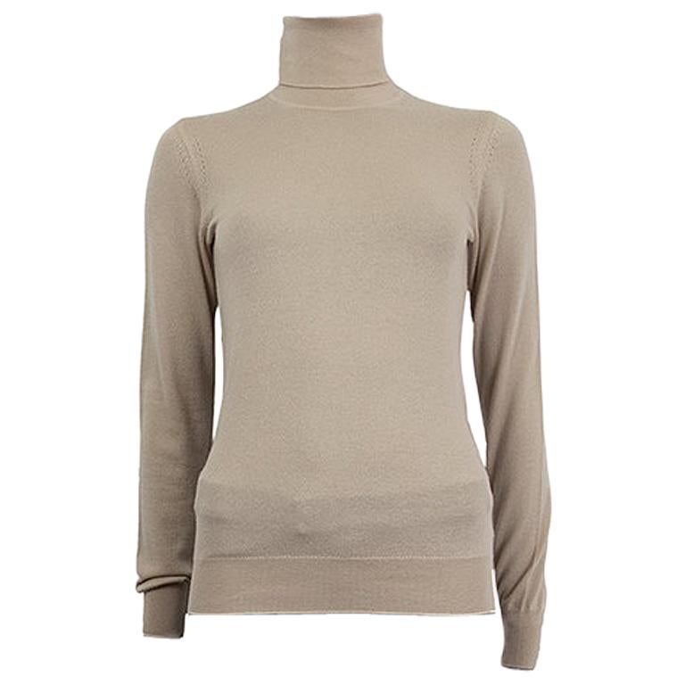 LORO PIANA beige cashmere DOLCEVITA PIUMA Turtleneck Sweater 38 XS For ...