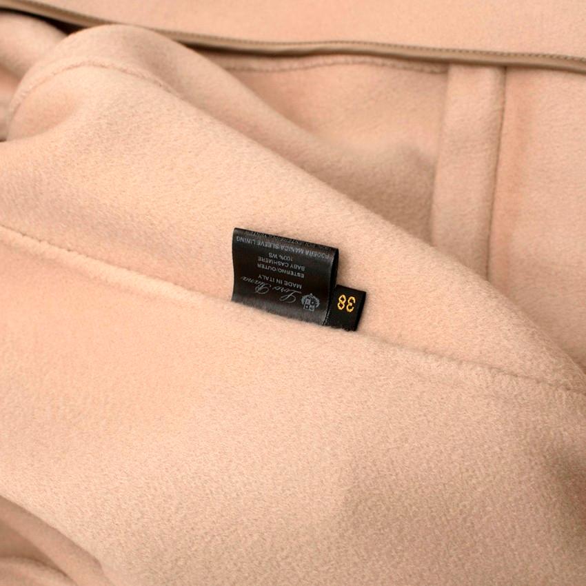 Loro Piana Beige Cashmere Double Face Coat - Size US 2 In New Condition In London, GB