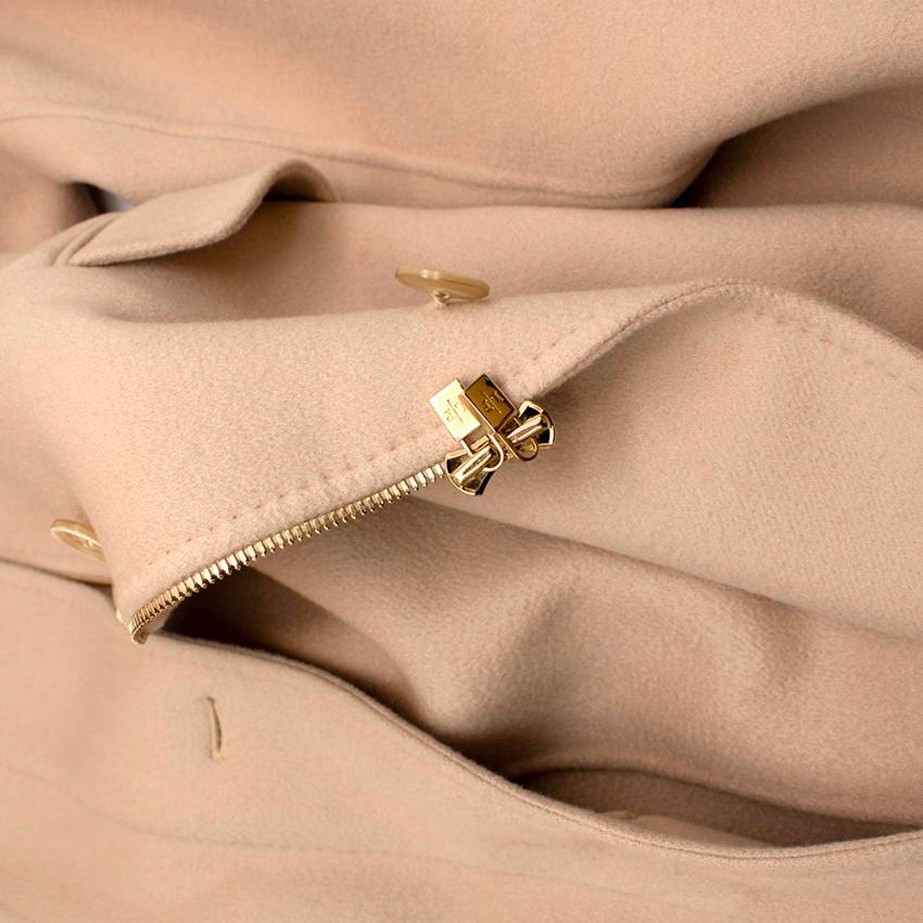Women's Loro Piana Beige Cashmere Double Face Coat - Size US 2