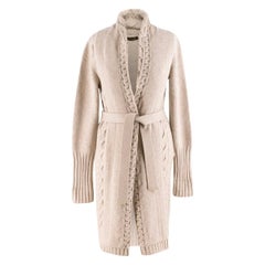 Loro Piana Beige Cashmere Knit Cardigan US 8