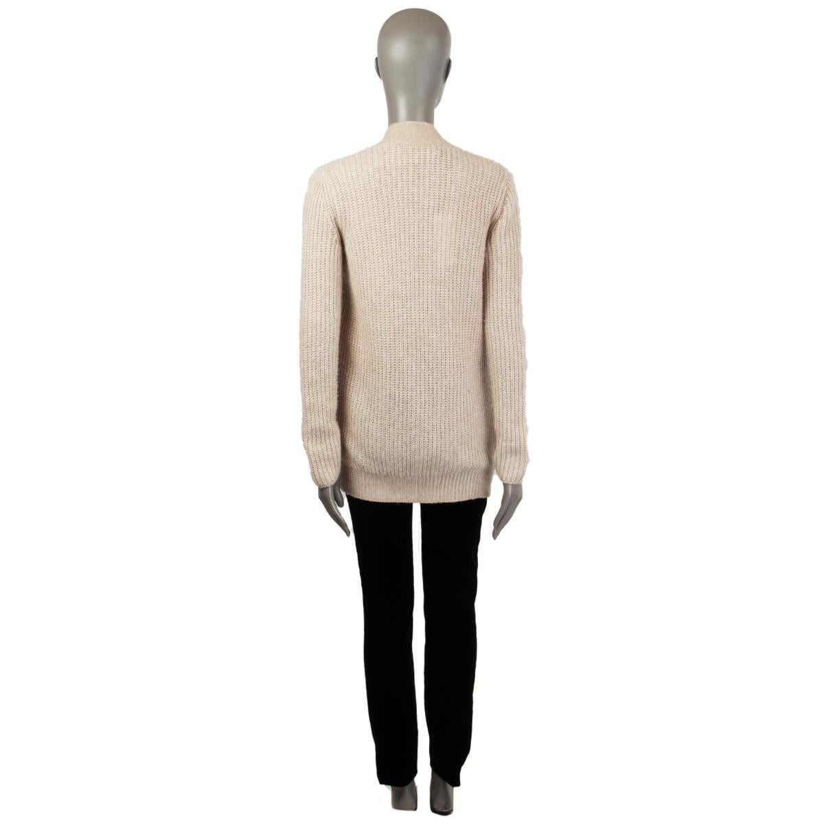 kaschmir strickjacke beige