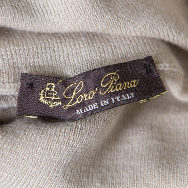 Loro Piana Beige Cashmere Turtle Neck Sweater S 1