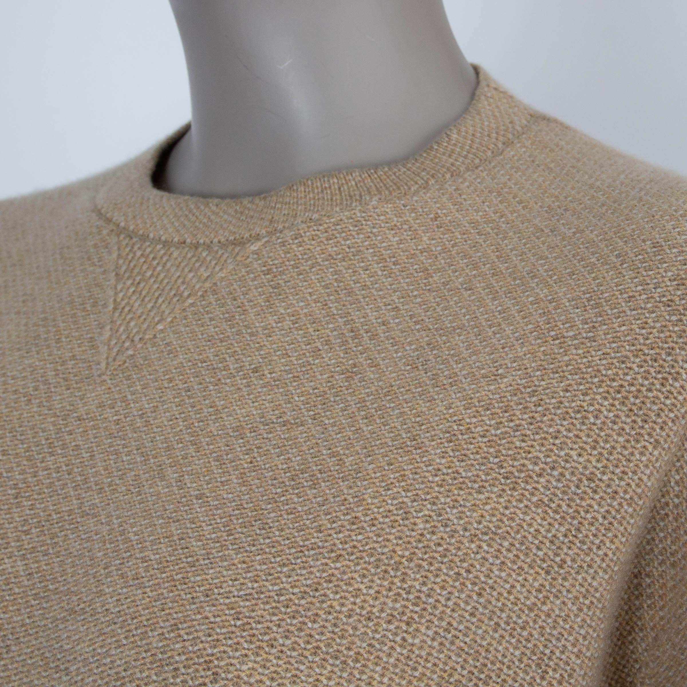 Women's LORO PIANA beige cashmere2023 Crewneck Sweater 38 XS For Sale
