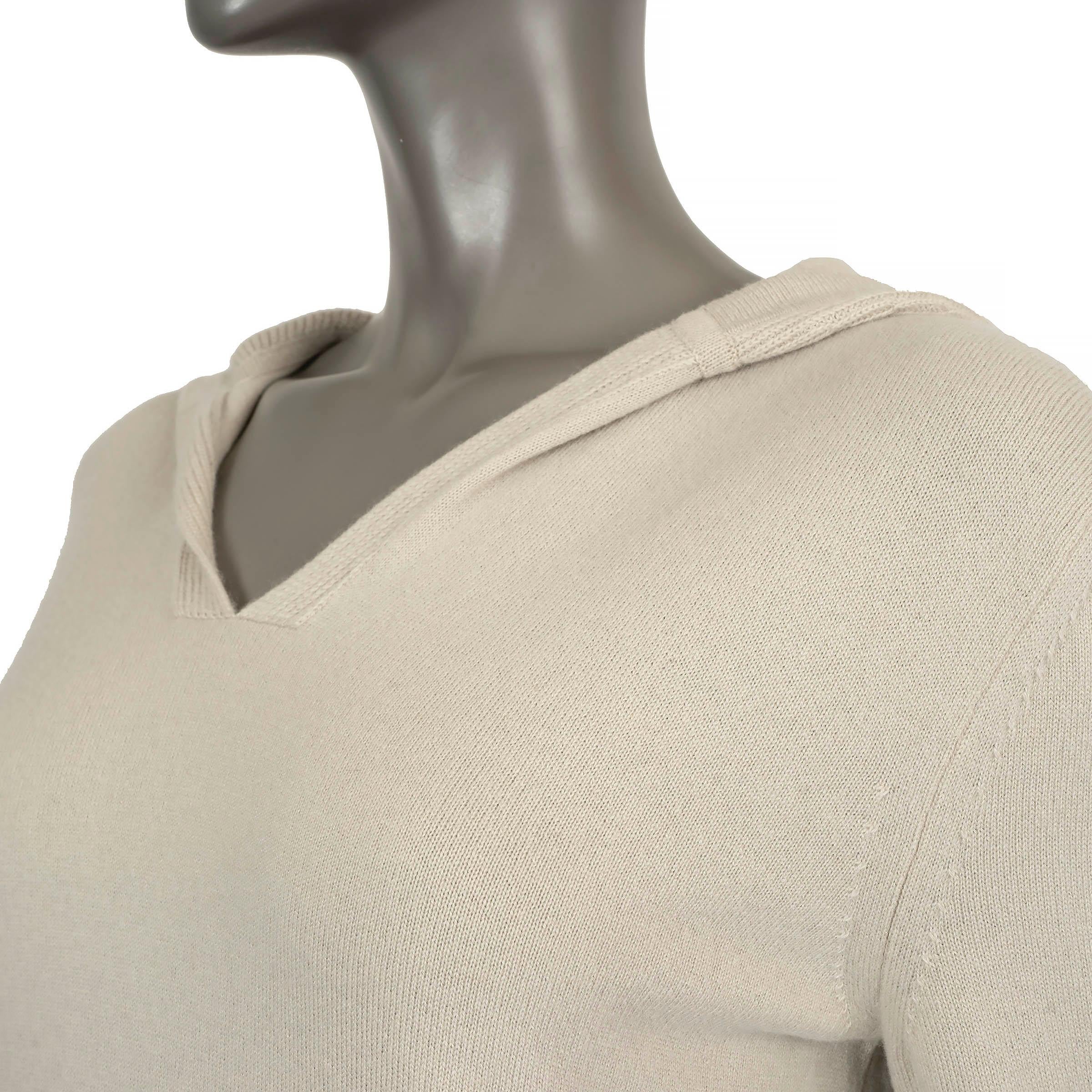 LORO PIANA COLORBLOCK HOODED Pullover Weste aus Kaschmir in Beige & Creme 42 M im Angebot 1