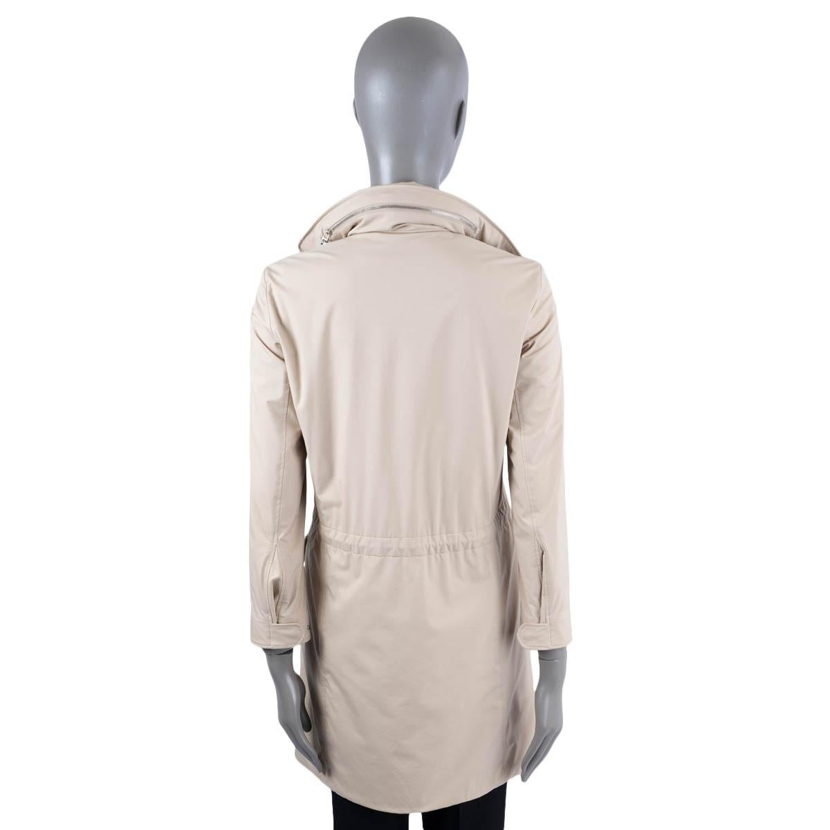 Women's LORO PIANA beige nylon WINDEMATE TRAVELLER Jacket 40 S For Sale