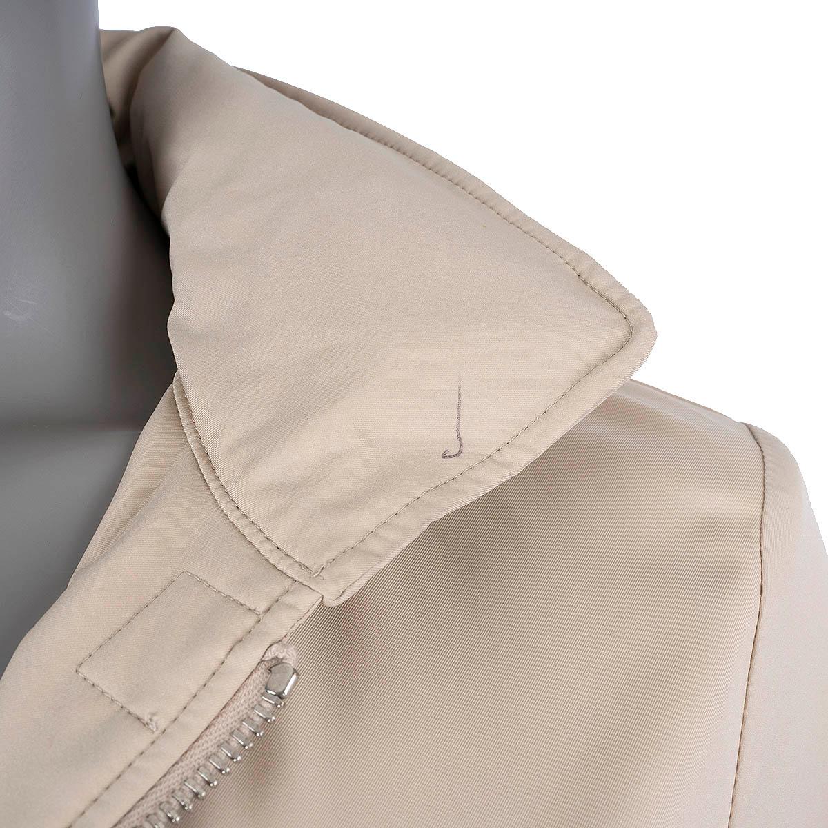 LORO PIANA beige nylon WINDEMATE TRAVELLER Jacket 40 S For Sale 3
