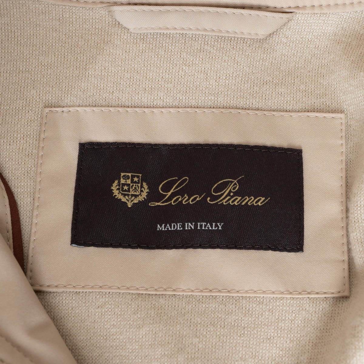 LORO PIANA beige nylon WINDEMATE TRAVELLER Jacket 40 S For Sale 4