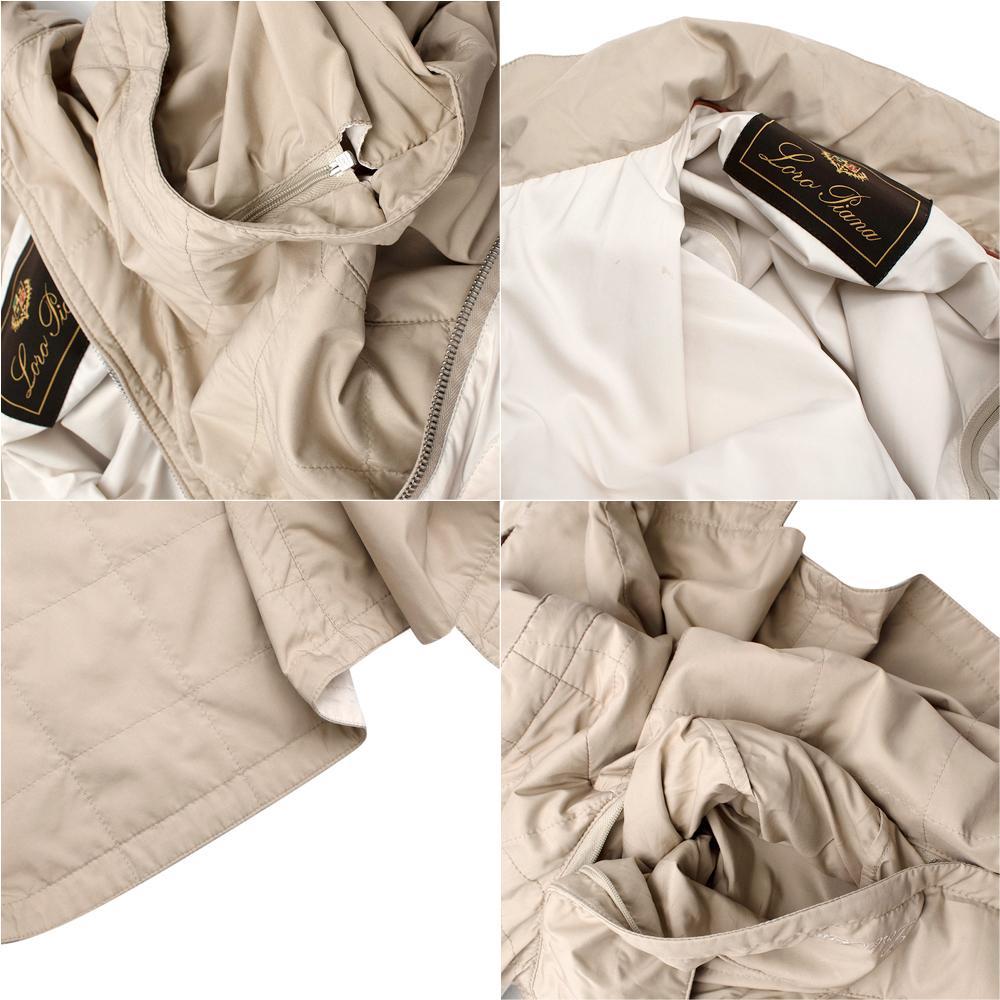 Chaqueta convertible acolchada Loro Piana Beige - TALLA L en venta 6