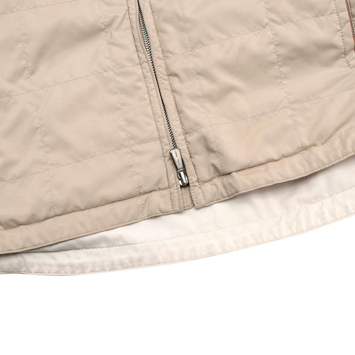 Chaqueta convertible acolchada Loro Piana Beige - TALLA L en venta 1