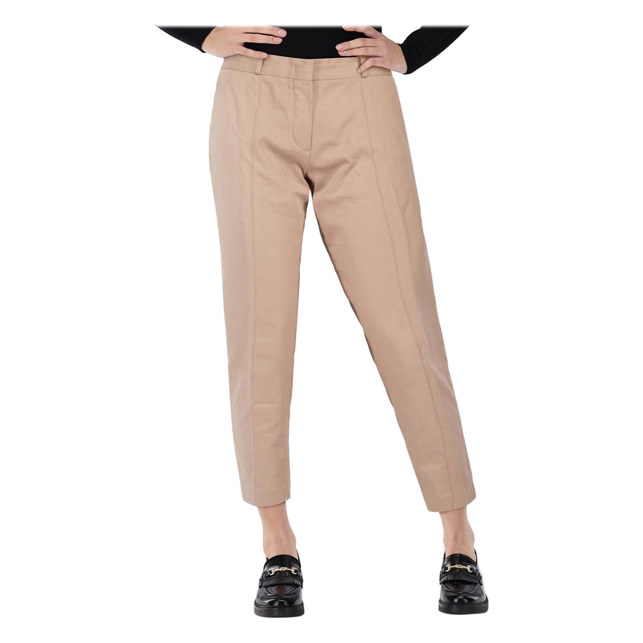 Loro Piana Pantalon skinny taille moyenne beige Taille XS