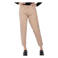 Used Loro Piana Beige Skinny Mid Rise Trousers Size XS