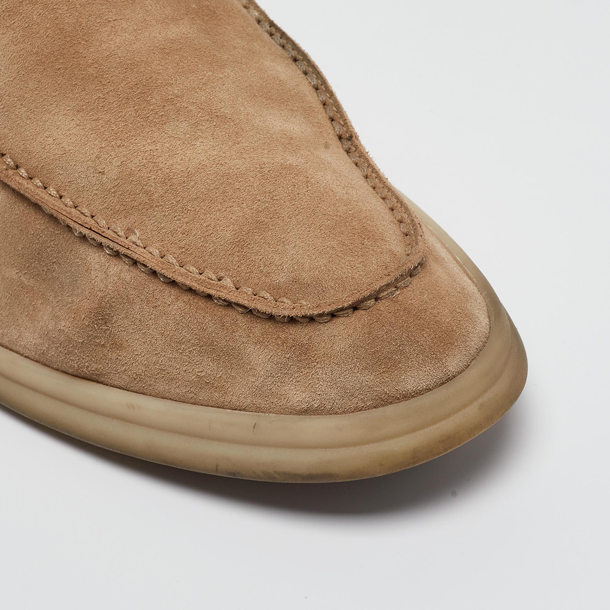 Loro Piana Beige Suede Summer Walk Loafers Size 38.5 3