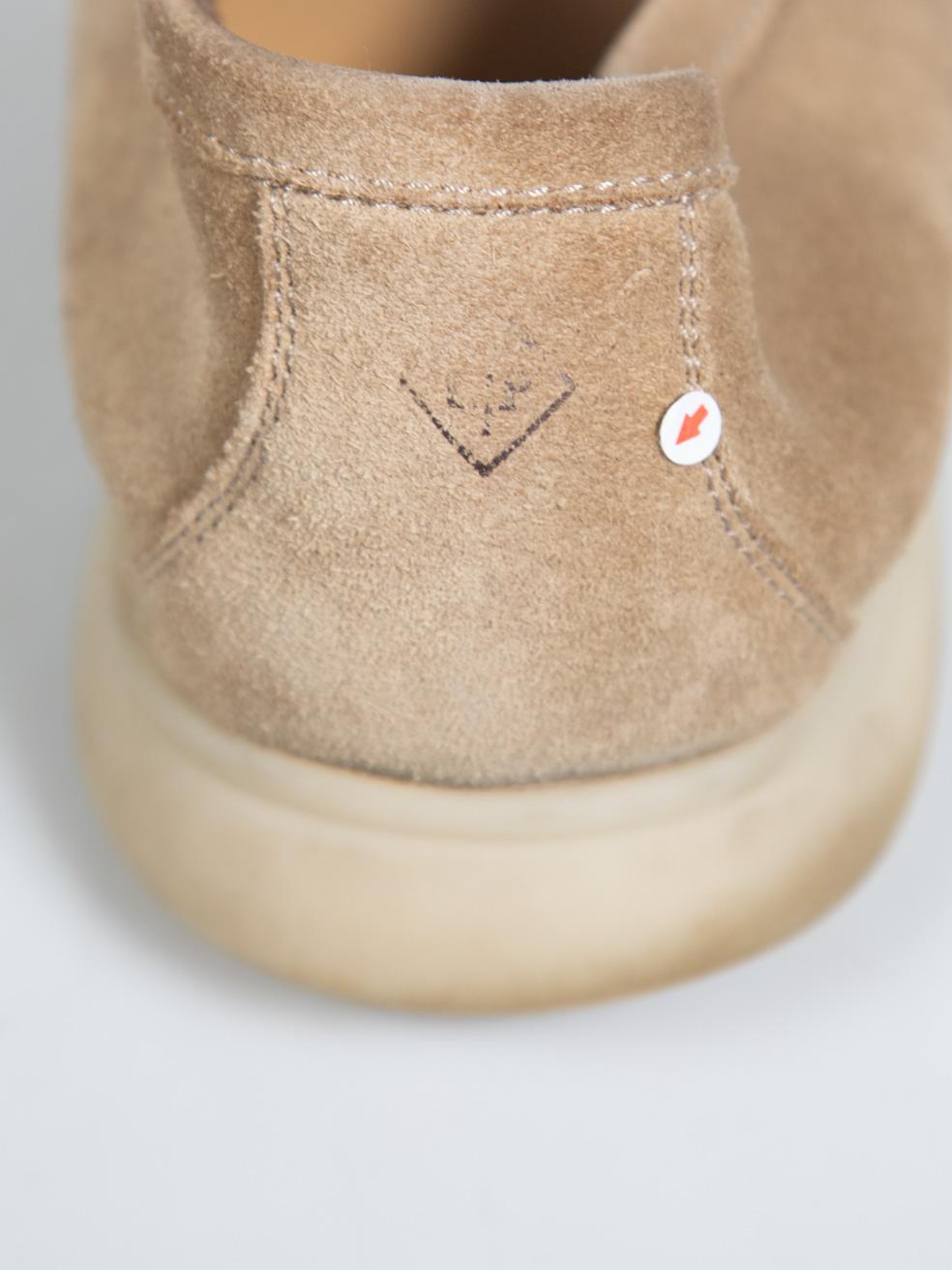 Loro Piana, mocassini estivi in pelle scamosciata beige, taglia IT 42 in vendita 4