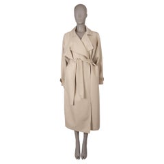 LORO PIANA beige wool 2023 BILLE MIDI TRENCH Coat Jacket 38 XS