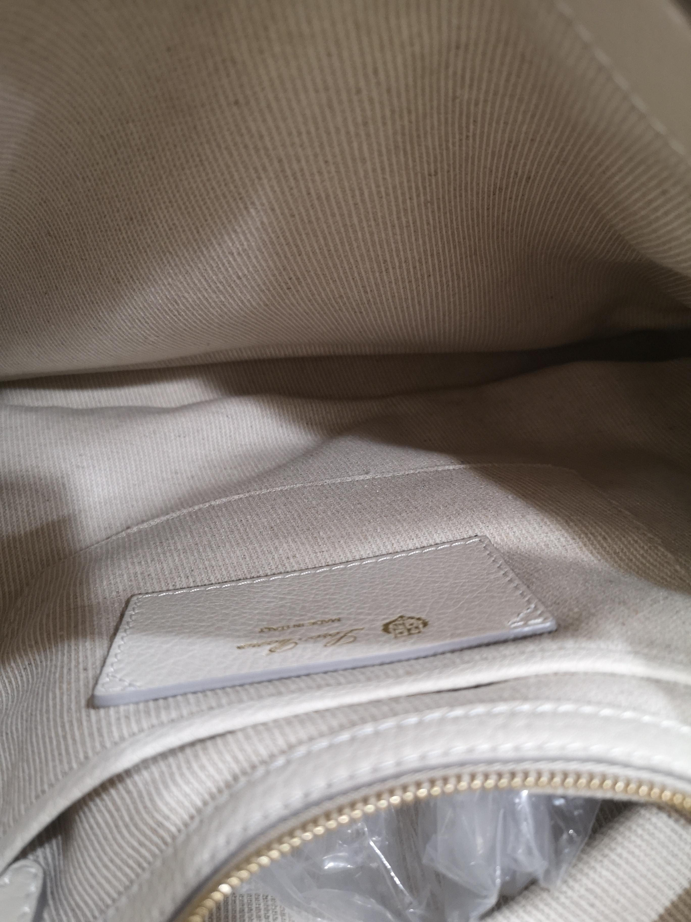 Gray Loro Piana Bellevue Shoulder Bag For Sale