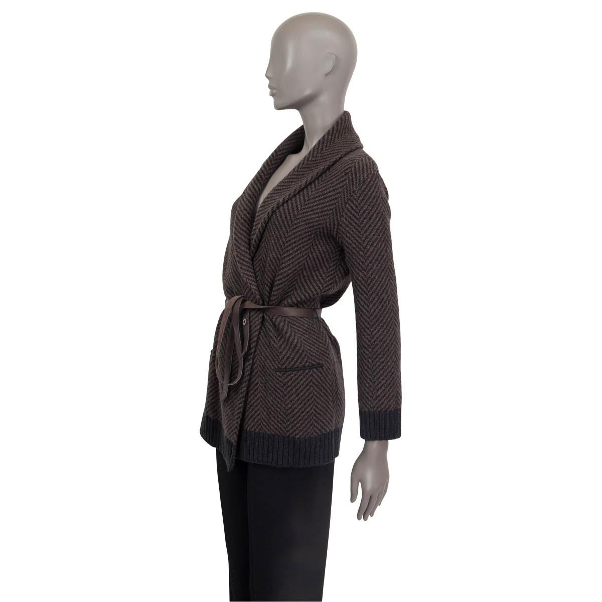 brown wrap cardigan