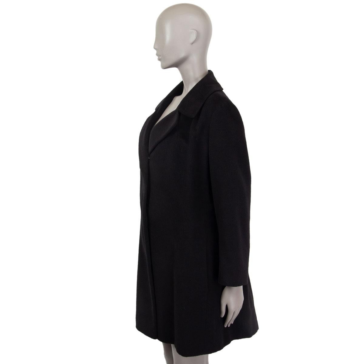 Black LORO PIANA black cashmere Coat Jacket 44 L