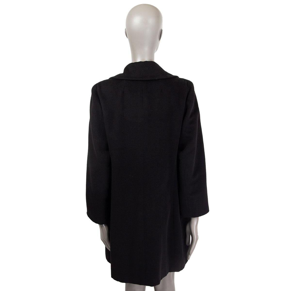 LORO PIANA black cashmere Coat Jacket 44 L In Excellent Condition In Zürich, CH