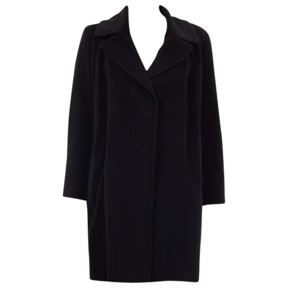 LORO PIANA black cashmere Coat Jacket 44 L For Sale at 1stDibs