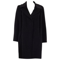 LORO PIANA black cashmere Coat Jacket 44 L