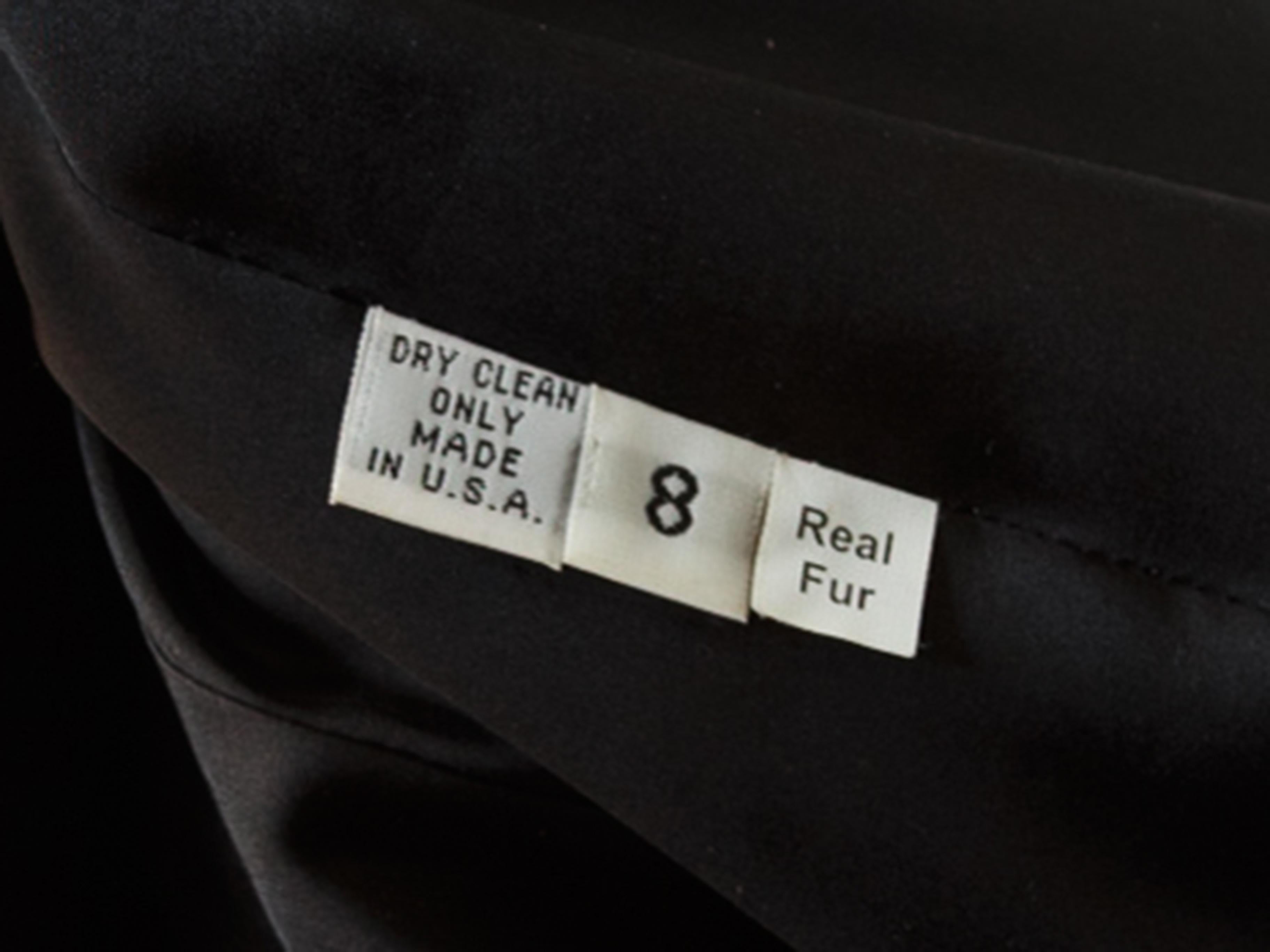 Women's Black Custom Made Loro Piana Cashmere Sable-Trimmed Coat