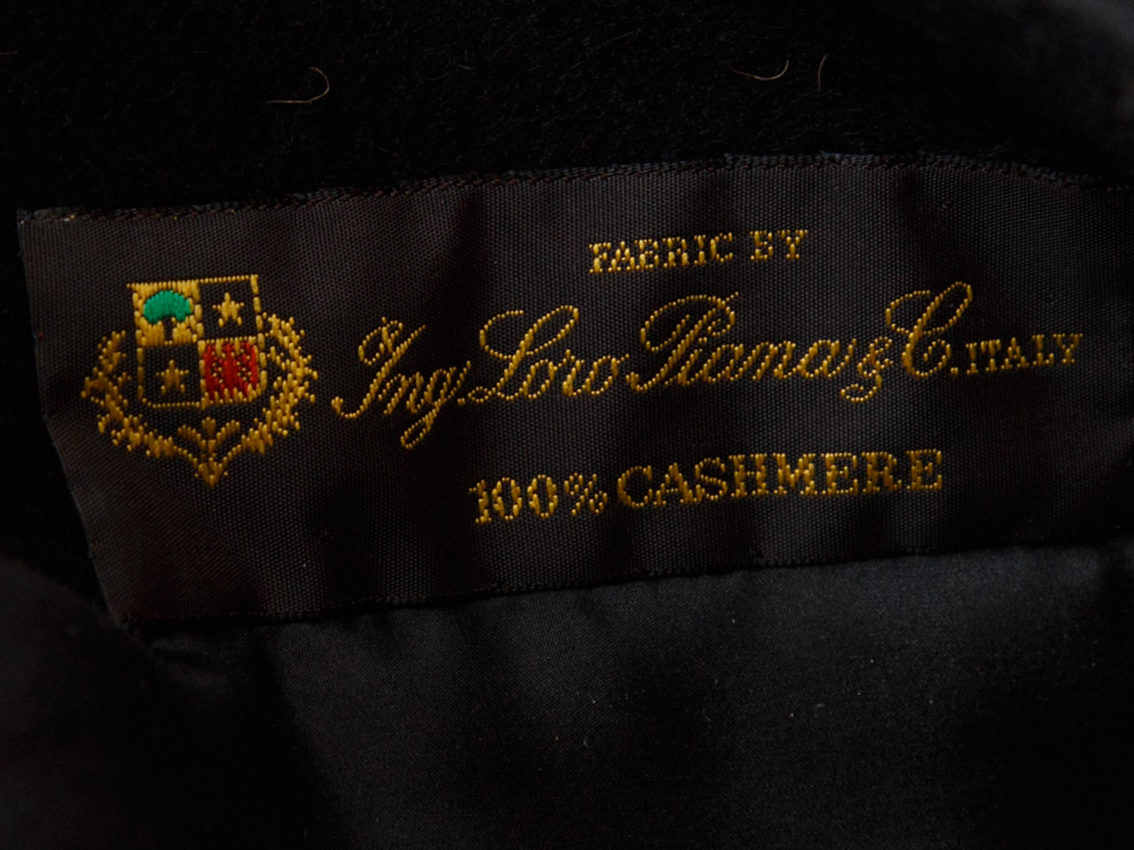 Black Custom Made Loro Piana Cashmere Sable-Trimmed Coat 1