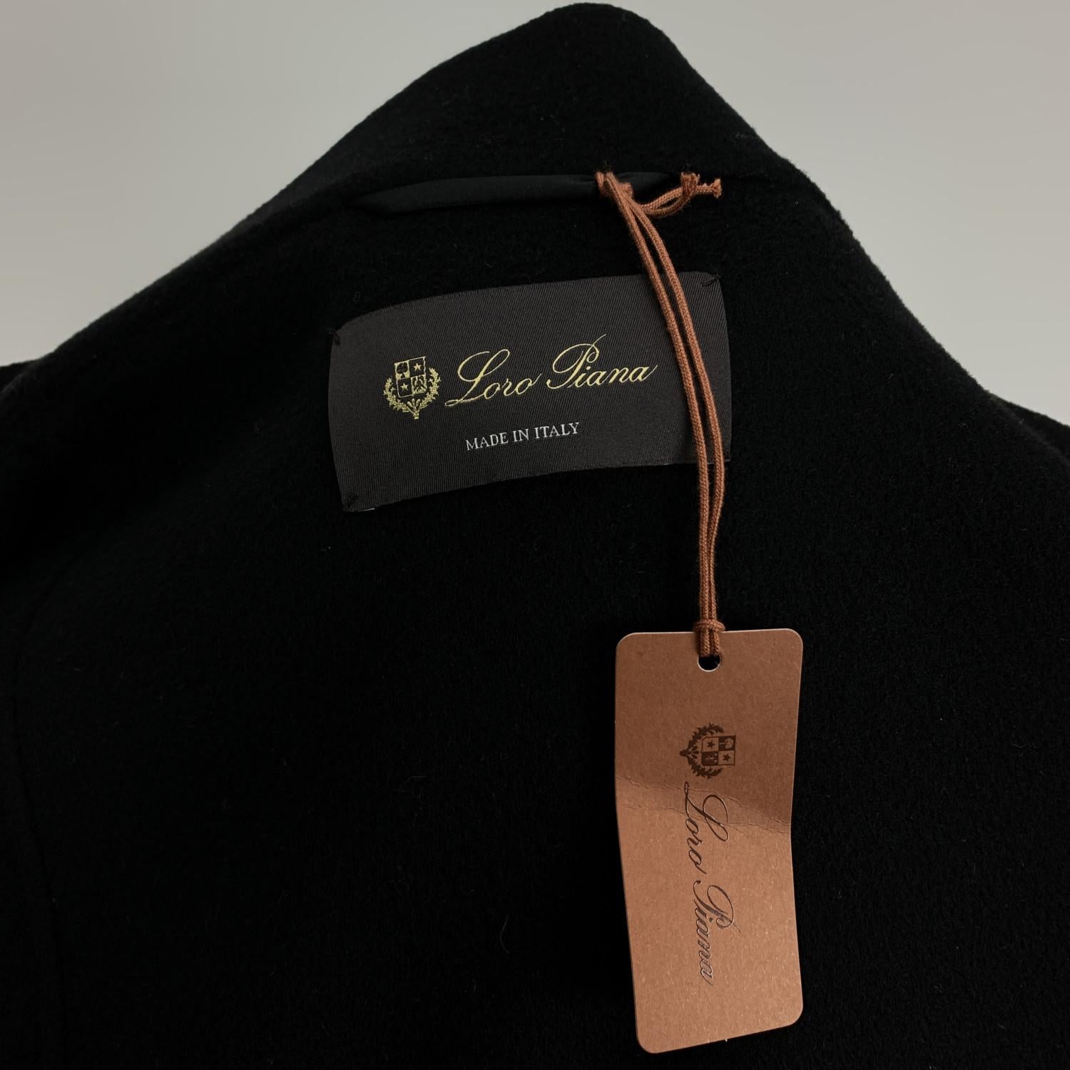 Loro Piana Black Cashmere Salzburg Cape Jacket One Size In New Condition In Rome, Rome