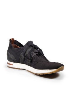 Loro Piana Black Flexy Walk Trainers Size IT 39.5