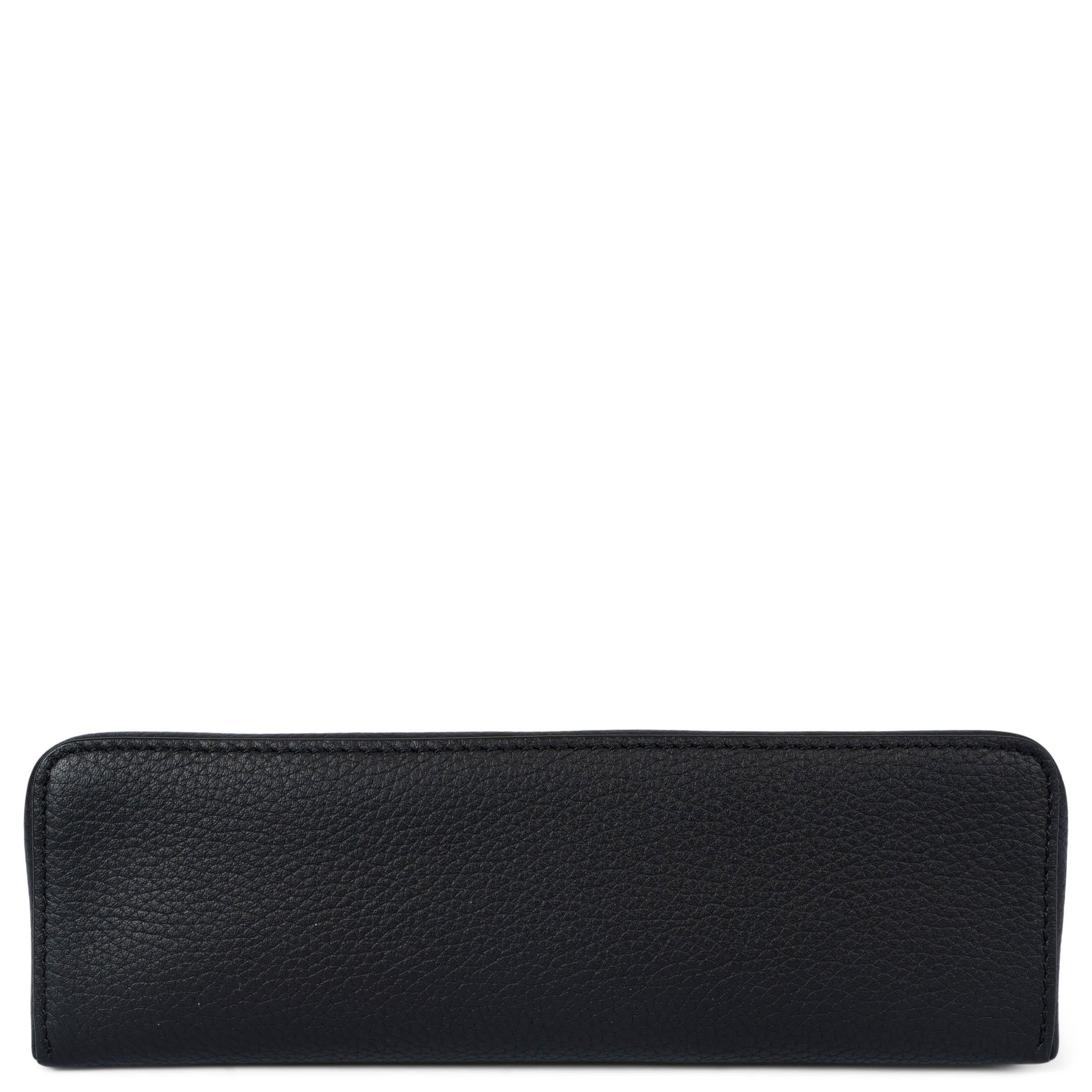 LORO PIANA black leather EXTRA POCKET L19 POUCH Crossbody Bag 1