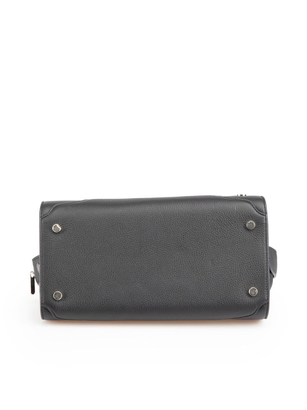 Women's Loro Piana Black Leather Micro Sesia Handbag