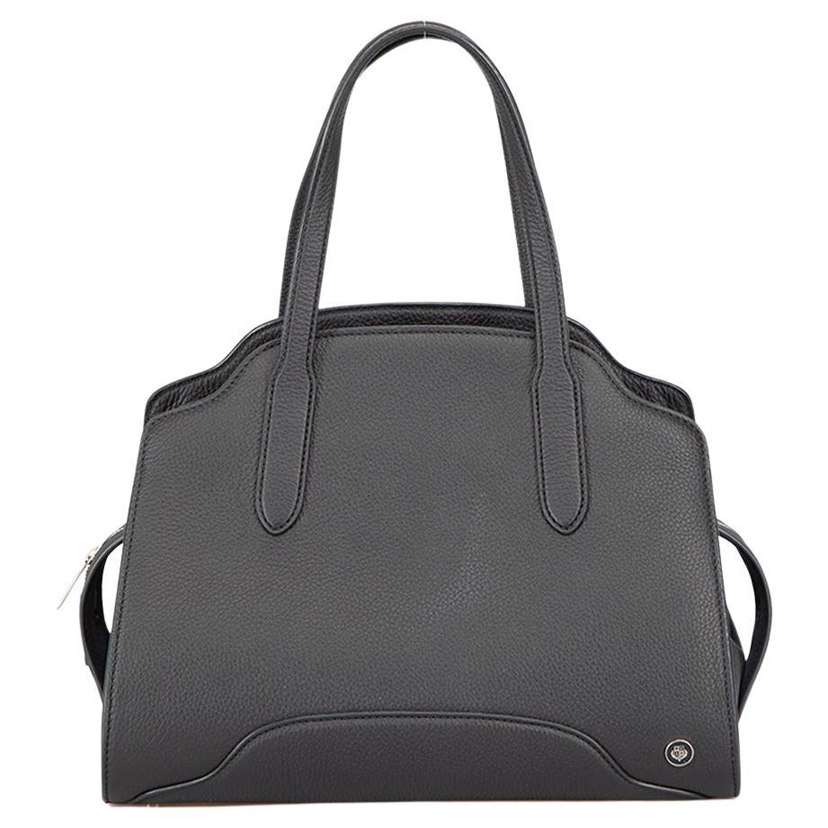 Loro Piana Black Leather Micro Sesia Handbag