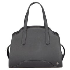 Used Loro Piana Black Leather Micro Sesia Handbag