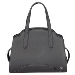 Loro Piana Sac à main en cuir noir Micro Sesia