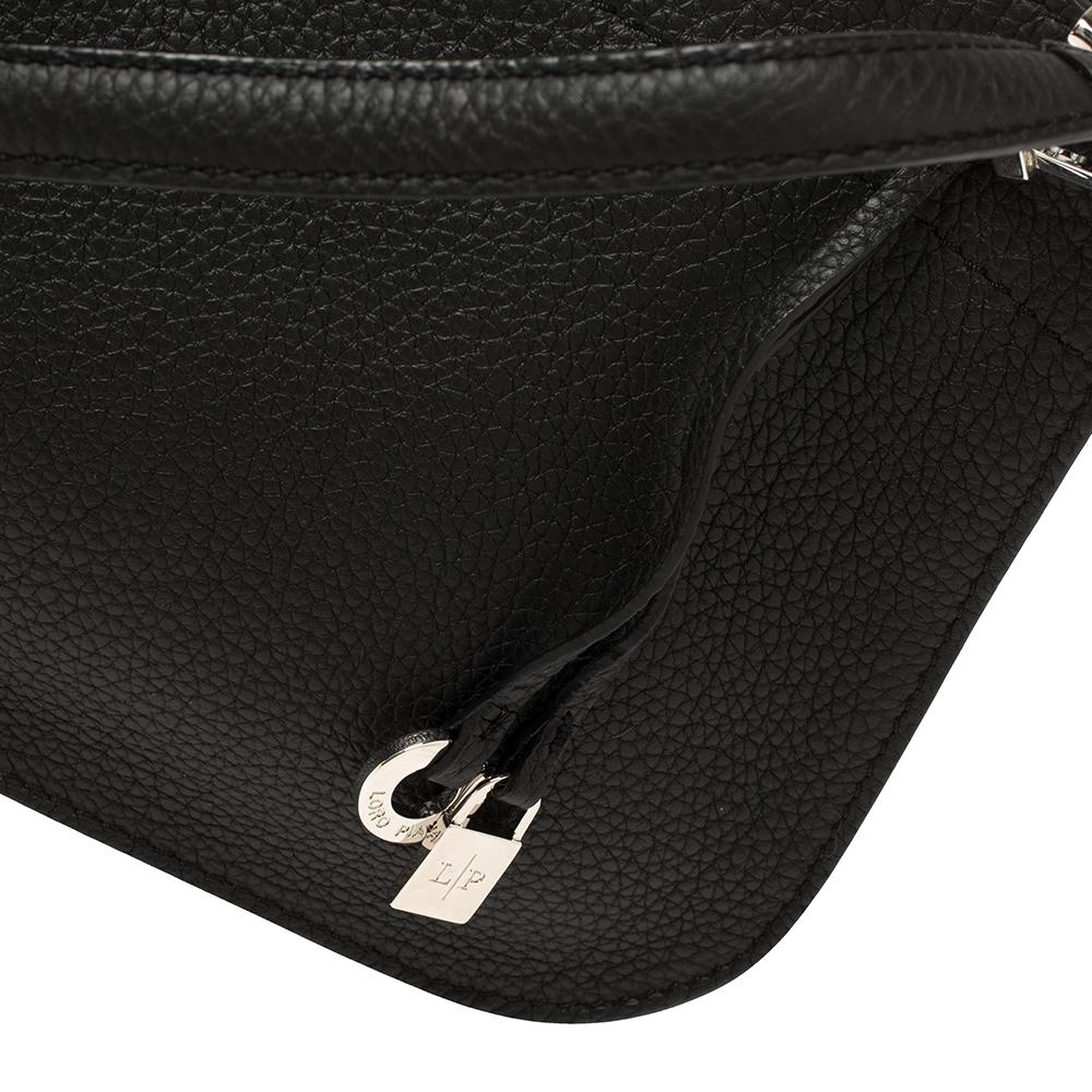 Loro Piana Black Leather Milky Way Odessa Crossbody Bag 3