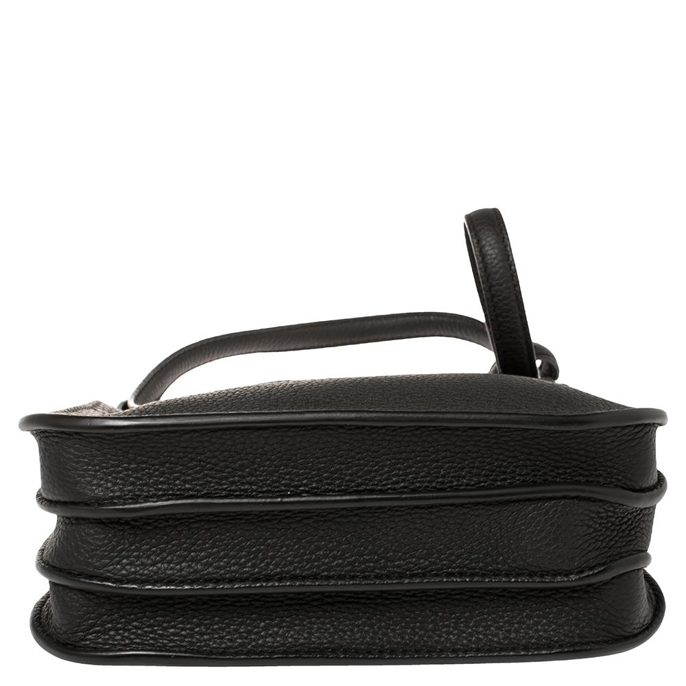 Loro Piana Schwarz Leder Milky Way Odessa Crossbody Tasche 1