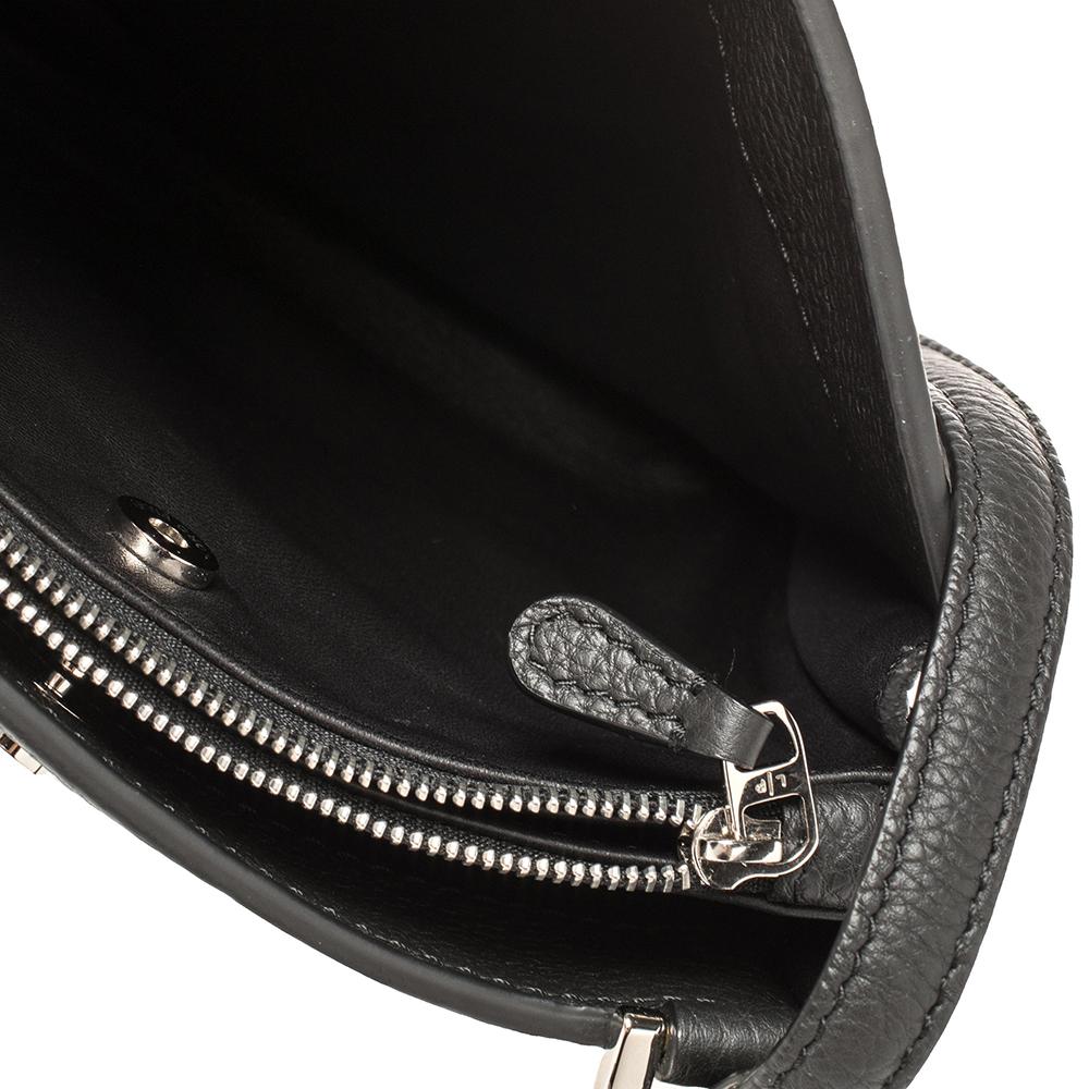 Loro Piana Schwarz Leder Milky Way Odessa Crossbody Tasche 2