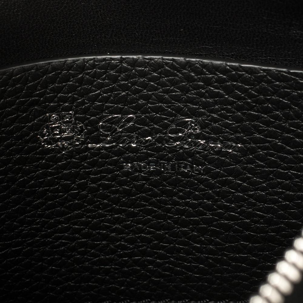 Loro Piana Schwarz Leder Milky Way Odessa Crossbody Tasche 3