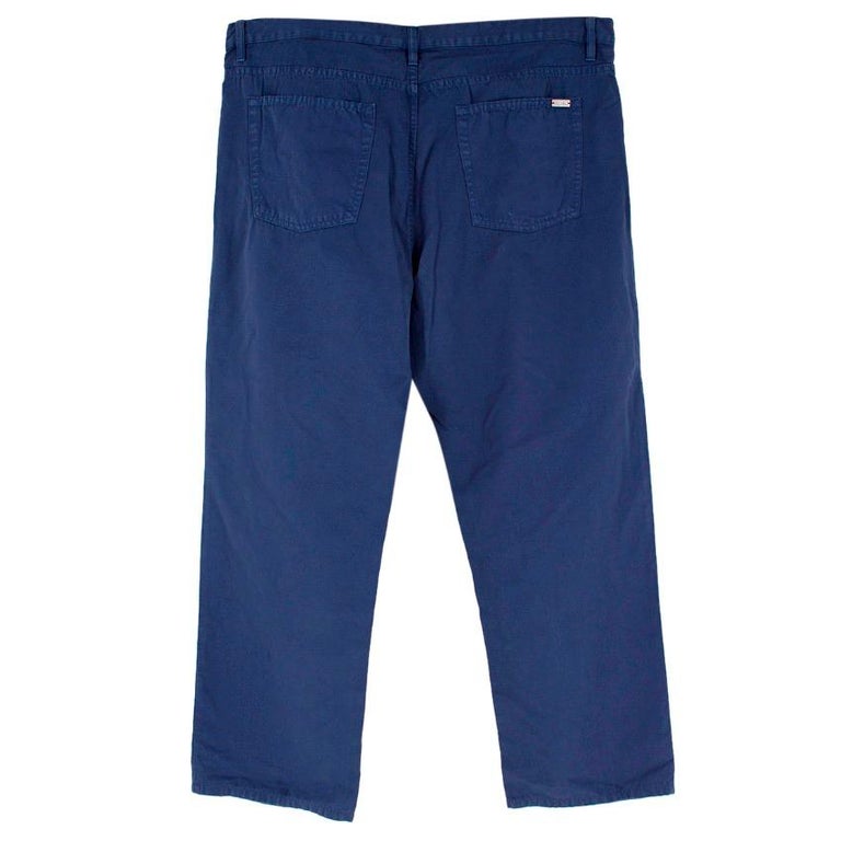Loro Piana Blue Chino Trousers SIZE 42 For Sale at 1stDibs