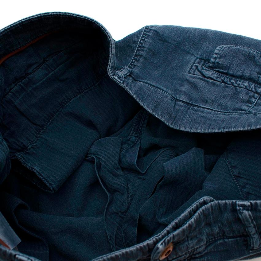Loro Piana Blue Cotton & Linen blend Cargo Shorts - Size 52 1